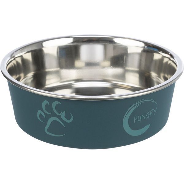 Миска Trixie для котів з нержавіючої сталі і пластиковим покриттям 1,5 л 21 см 1111134433 фото