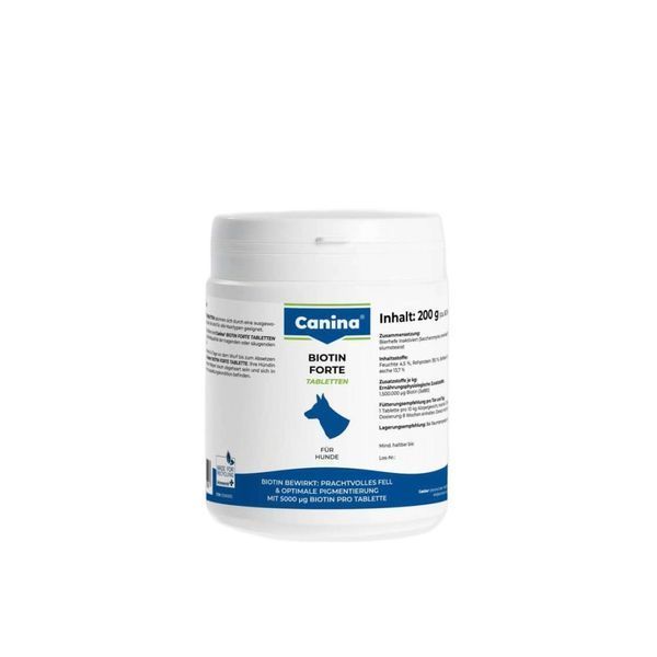 Вітамінний комплекс Canina Biotin Forte Tabletten для собак Біотин інтенсивний курс для шерсті 200 г 60 табл. 1111111957 фото