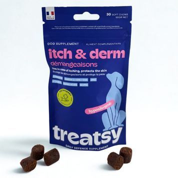 Щоденна добавка для собак Treatsy Daily Defence Itch & Derm Для здорової шкіри та проти свербежу 30 шт. 45372 фото