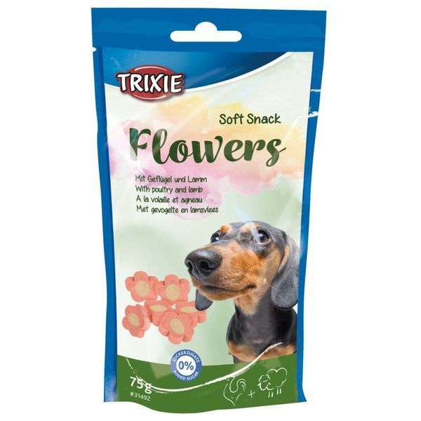 Ласощі Trixie Soft Snack Flowers для собак малих порід та цуценят з ягням та куркою 75 г 1111121023 фото
