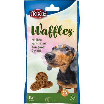 Ласощі Trixie Waffles для собак Вафлі з куркою 7 см 300 г 3 шт 1111170310 фото