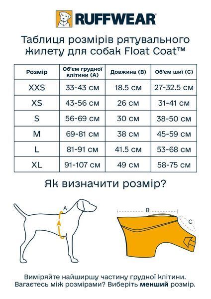 Спасательный жилет для собак Ruffwear Float Coat&trade; Синий XXS 41927 фото