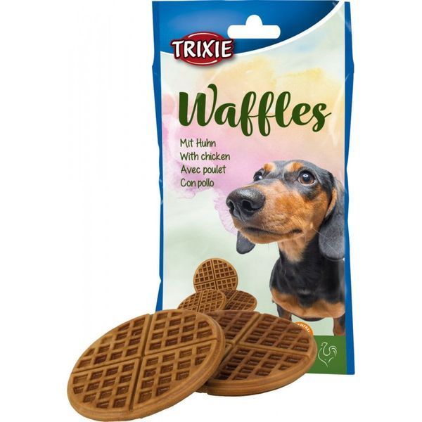 Ласощі Trixie Waffles для собак Вафлі з куркою 7 см 300 г 3 шт 1111170310 фото