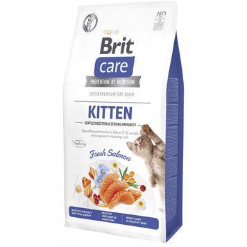 Корм сухий Brit Care Cat Grain Free Kitten Gentle Digestion Strong Immunity для кошенят для міцного імунітету з лососем 7 кг 1111175079 фото