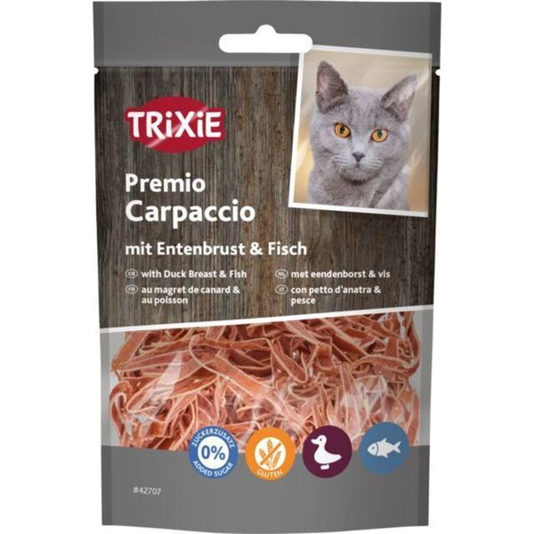 Ласощі Trixie Premio Carpaccio для котів з качкою та рибою 20 г 1111133312 фото