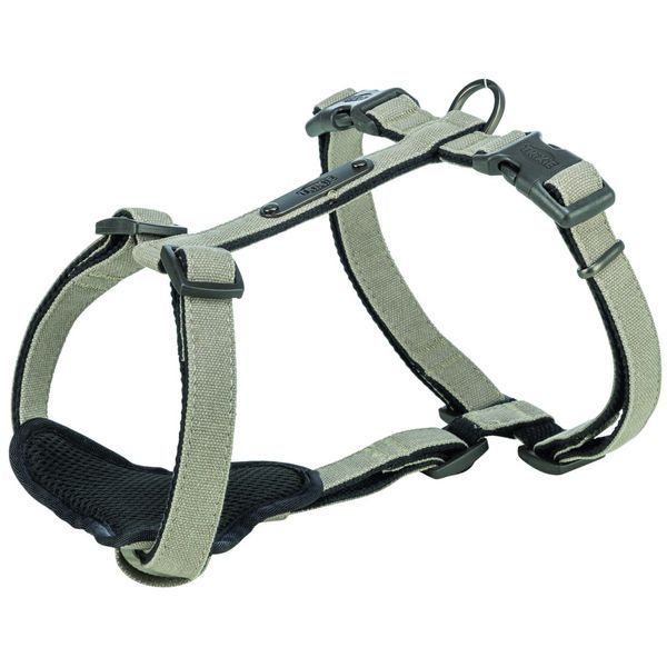 Шлея Trixie CityStyle H-harness для собак бавовна XS&ndash;S 30&ndash;44 см 10 мм світло-сіра 1111185471 фото