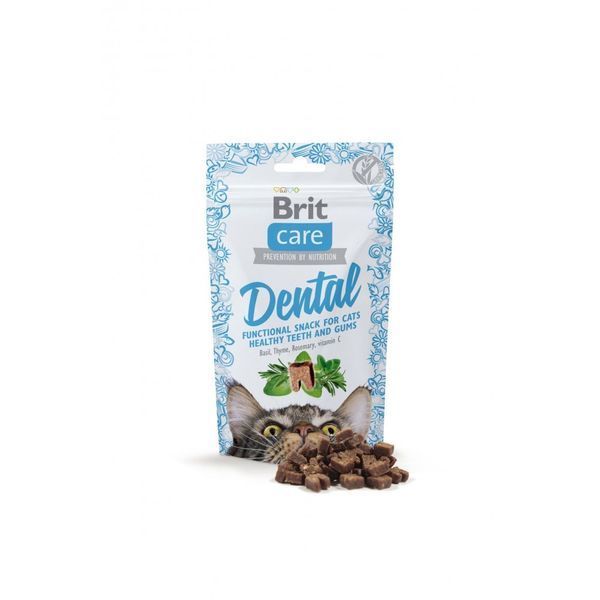 Ласощі Brit Care Functional Snack Dental д/котів для здоров я зубів та ясен з індичкою 50 г 1111158248 фото