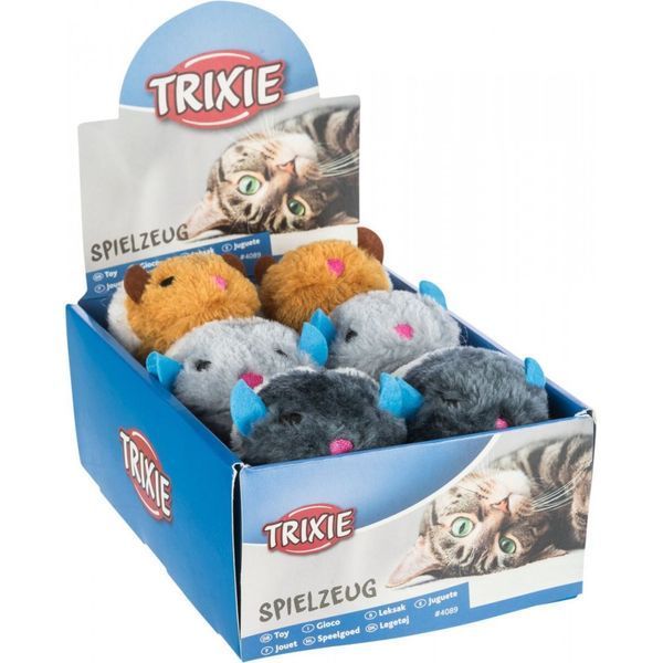 Іграшка Trixie Wriggle для котів Мишка вібруюча плюш 8 см 1111117382 фото