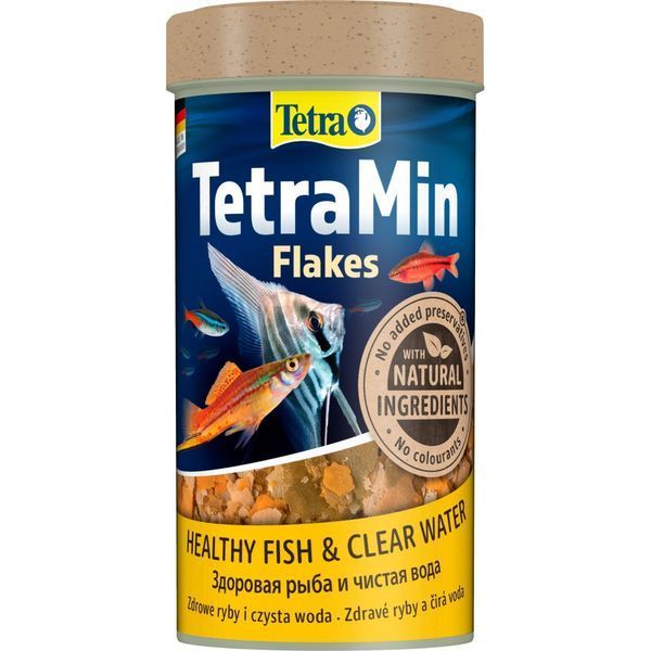 Корм сухий Tetra Min Flakes для тропічних акваріумних рибок в пластівцях 250 мл 5102 фото