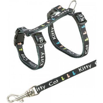 Шлейка з повідцем Trixie для кошенят Kitty Cat нейлон 21-33 см/8 мм 1111119265 фото