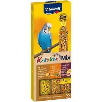 Ласощі Vitakraft Kracker Original Trio-Mix крекер для декоративних папуг з медом і фруктами та яйцем 3 шт/уп 1893 фото