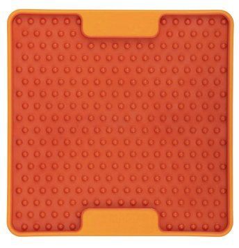 Лизальний килимок антистрес для маленьких собак собак LickiMat Mini Tuff Soother Orange, тверда основа 30325 фото