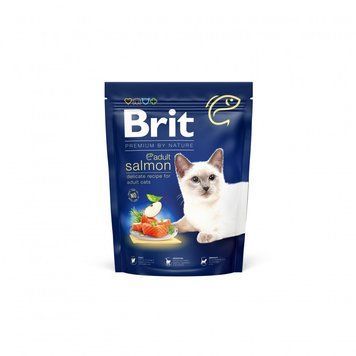 Корм сухий Brit Premium Cat by Nature Adult Salmon для дорослих котів з лососем 300 г 1111167460 фото