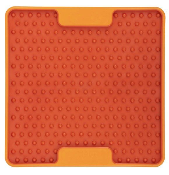 Лизальний килимок антистрес для маленьких собак собак LickiMat Mini Tuff Soother Orange, тверда основа 30325 фото