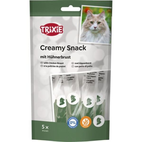 Ласощі Trixie Creamy Snacks для котів з куркою 5 шт х 14 г 1111176337 фото