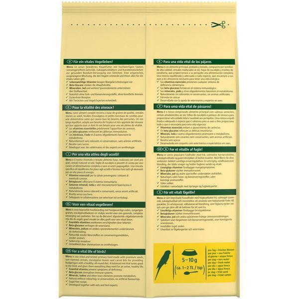 Корм Vitakraft Menu для хвилястих папуг 500 г 13105 фото