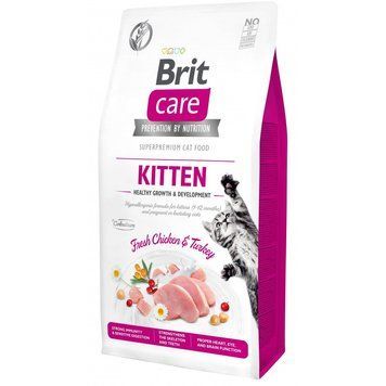 Корм сухий Brit Care Cat Grain Free Kitten Healthy Growth and Development для кошенят для здорового зростання та розвитку 7 1111162348 фото