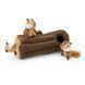 Мягкая игрушка для собак бревно с бурундуками ZippyPaws Zippy Burrow Log with 3 chipmunks с пищалкой 28484 фото 5