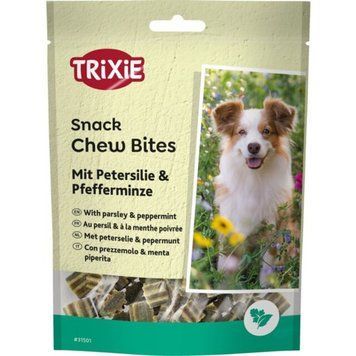 Ласощі Trixie Denta Fun Chew Bites, Parsley/Peppermint для собак шматочки з петрушкою та м&rsquo;ятою 150 г 13429 фото