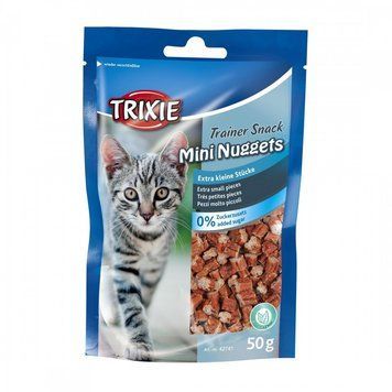 Ласощі Trixie Premio Trainer Snack Mini Fish Nuggets для котів з тунцем та куркою 50 г 1111141775 фото
