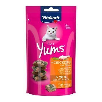 Ласощі Vitakraft Yums подушечки для котів з куркою та котячою м&rsquo;ятою 40 г 1111166869 фото
