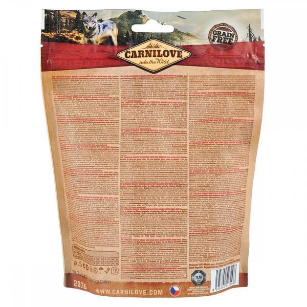 Ласощі Carnilove Dog Crunchy Snack Wild Boar with Rosehips для активних собак для швидкого відновлення з диким кабаном та ши 1111153869 фото