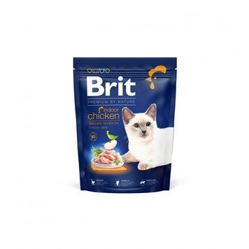 Корм сухий Brit Premium Cat by Nature Indoor для дорослих домашніх котів з куркою 300 г 1111167464 фото