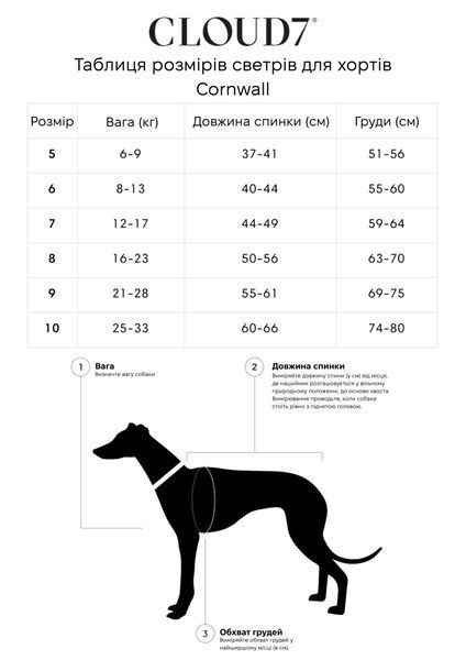 Комбинезон для грейхаундов и других борзых пород собак Cloud7 Cornwall Greyhound Оливковый 10 45959 фото