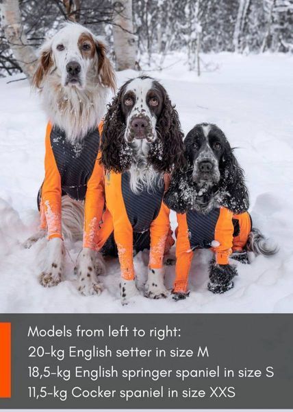 Комбінезон для собак жіночої статі Protector snow Non-stop dogwear Чорний/Помаранчевий XS 40872 фото