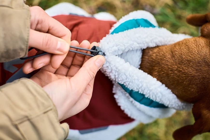 Флисовая куртка для собак Trekking fleece jacket Non-stop dogwear Серый/Винный/Бирюзовый 27 40812 фото