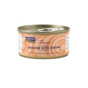 Натуральний вологий корм для котів Fish4Cats Finest Сардина з креветкою 70 г 41723 фото