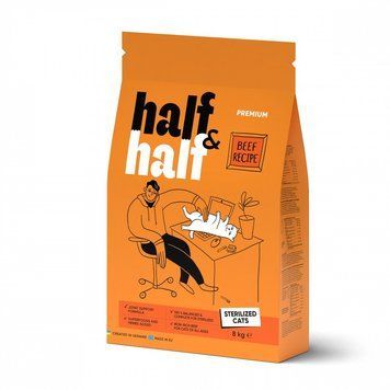 Корм сухий HalfHalf для стерилізованих котів із яловичиною 8 кг 1111175727 фото