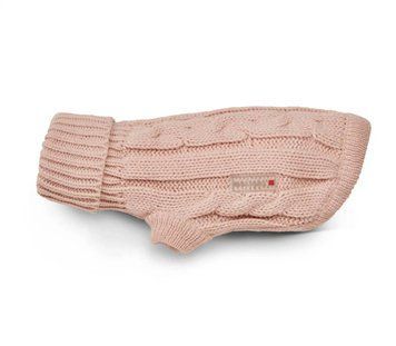 Вязаный свитер для собаки Wolters Cable Knit с узором коса 50 см Розовый 29589 фото