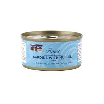 Натуральний вологий корм для котів Fish4Cats Finest Сардина з мідіями 70 г 41724 фото