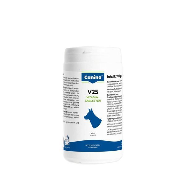 Вітамінний комплекс Canina V25 Vitamintabletten для собак 700 г 210 табл. 6414 фото