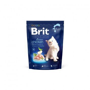 Корм сухий Brit Premium by Nature Cat Kitten для кошенят від 1-12 місяців з куркою 300 г 1111167468 фото
