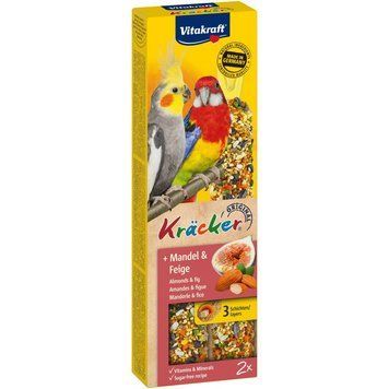 Ласощі Vitakraft Kracker Original Almonds and Fig крекер для великих австралійських папуг фруктовий 2 шт/уп 6562 фото