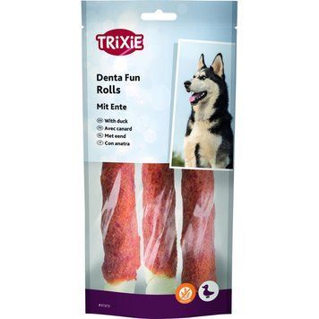 Ласощі Trixie Denta Fun Rolls with Duck для собак Паличка для чищення зубів з качкою 17 см 140 г 3 шт 1111134919 фото