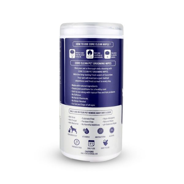 Серветки вологі Pet Clean PET GROOMING WIPES для грумінгу домашніх тварин щоденне очищення з ароматом японської вишні 50шт 1111197390 фото