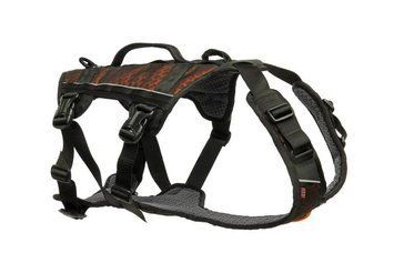 Подовжена шлейка для собак Rock harness long Non-stop dogwear Чорний/Помаранчевий XS 40701 фото