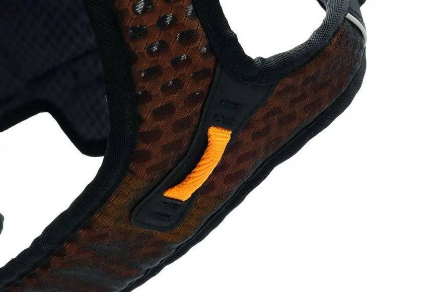 Удлиненная шлея для собак Rock harness long Non-stop dogwear Черный/Оранжевый XS 40701 фото