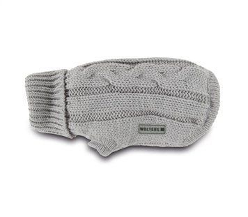 Вязаный свитер для собаки Wolters Cable Knit с узором коса 40 см Серебристый 29611 фото
