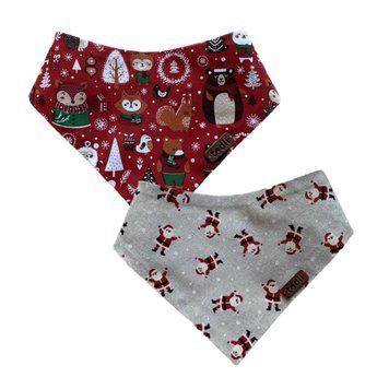 Двухсторонняя бандана для собак Duckly новогодняя XL 26467 фото