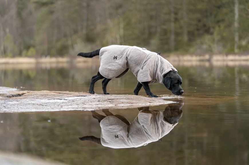 Халат-рушник для собак Drying coat Non-stop dogwear Сірий 27 41208 фото