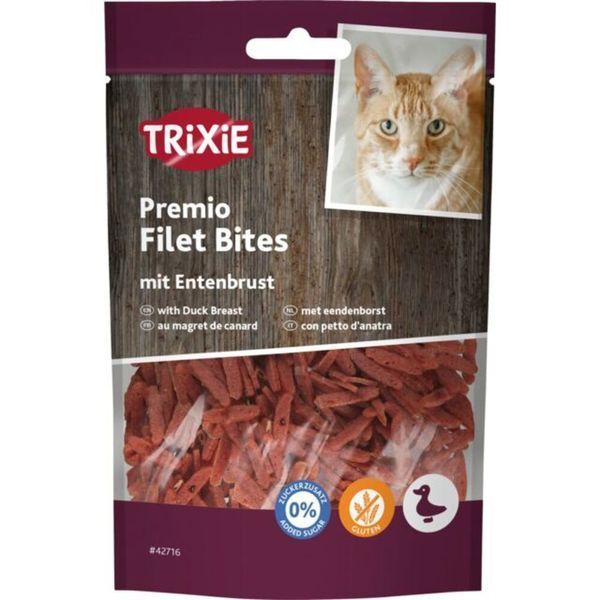Ласощі Trixie Premio Duck Filet Bites для котів сушене філе качки 50 г 1111136712 фото