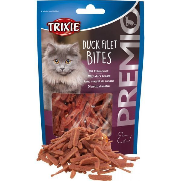 Ласощі Trixie Premio Duck Filet Bites для котів сушене філе качки 50 г 1111136712 фото