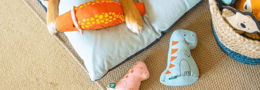 Мягкая игрушка для собак Beco Pets Диметродон Желтый M 42150 фото