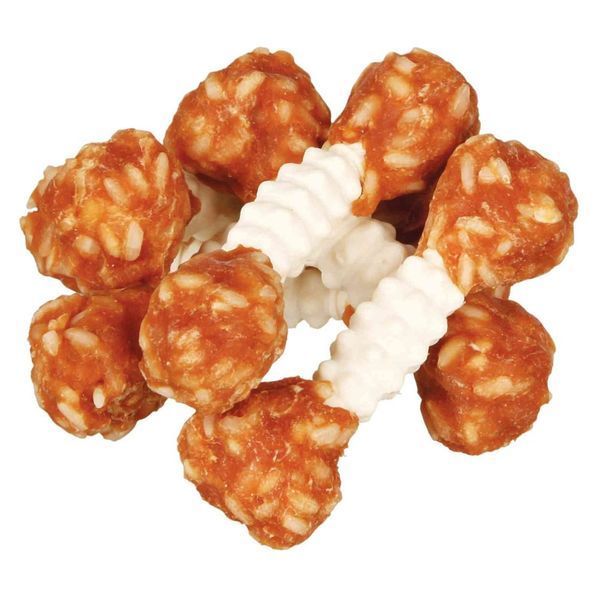 Ласощі Trixie Denta Fun Chicken Chewing Dumbbells для собак Гантель жувальна з куркою 100 г 6 шт 1111143414 фото