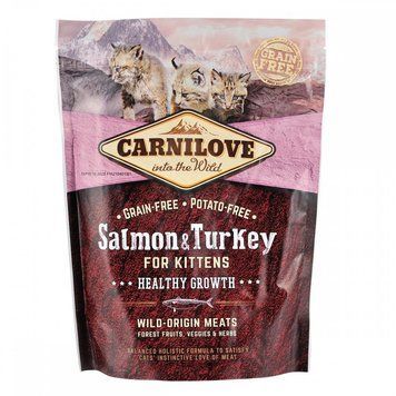 Корм сухий Carnilove Cat Kitten для кошенят з лососем та індичкою 400 г 1111145070 фото