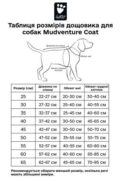 Дощовик для собак Hurtta Mudventure Coat ECO Помаранчевий 55 42076 фото
